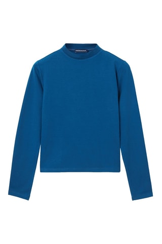 T-shirt van bamboevezels. Blauw
