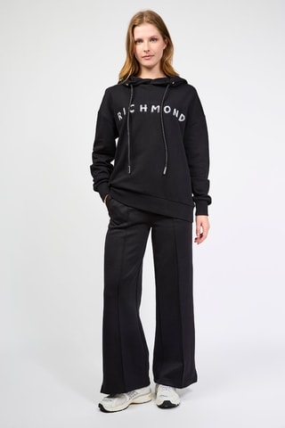 Oversized Sweater met Capuchon Zannero - Zwart