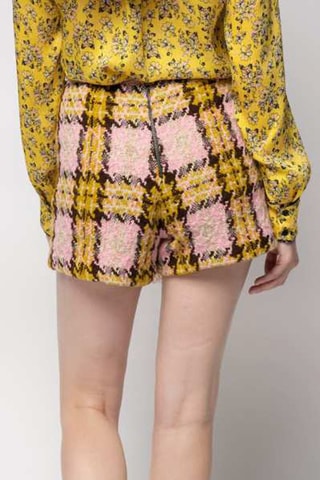 Jupe-short - Jaune et rose