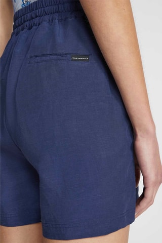 Short en lin Bleu nuit