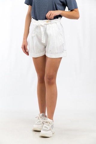 Short en lin Blanc