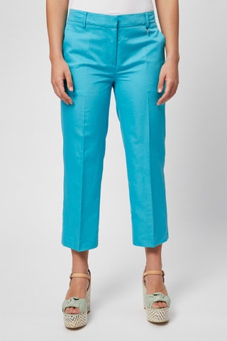 Pantacourt en lin - Turquoise - Harmont & Blaine