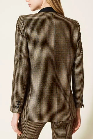 Veste en laine - Noir et moutarde