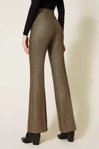 Pantalon en laine - Beige et noir