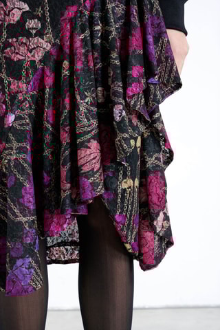 Asymmetrische Rok Zwart en Paars