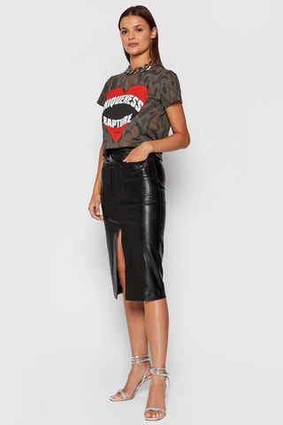 Nauwaansluitende Rok Hoge Taille - Zwart