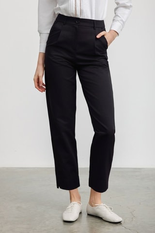 Pantalon carotte 7/8 - Noir