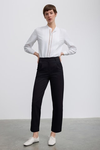 Pantalon carotte 7/8 - Noir