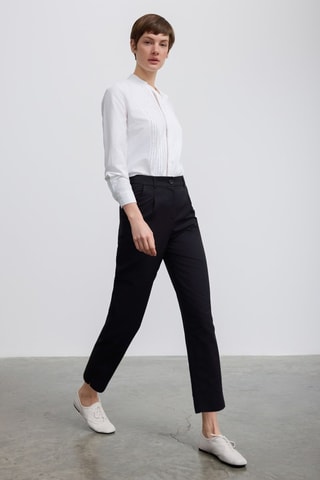 Pantalon carotte 7/8 - Noir