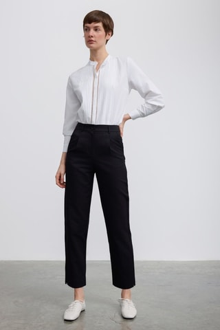 Pantalon carotte 7/8 - Noir