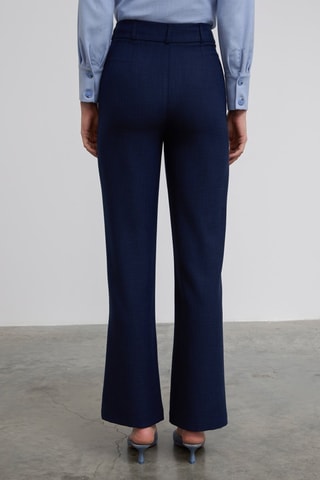 Pantalon taille haute - Bleu marine