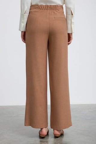 Pantalon taille haute - Camel