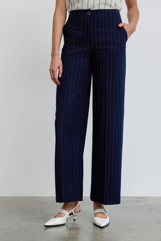 Pantalon wide legs - Bleu marine