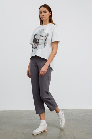 Pantalon carotte - Gris