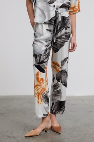 Pantalon taille haute 7/8 - Blanc