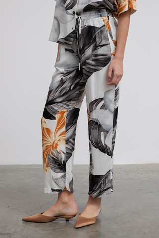 Pantalon taille haute 7/8 - Blanc