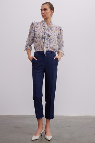 Pantalon carotte - Bleu