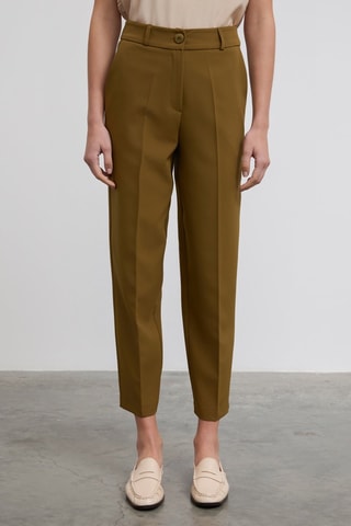 Pantalon taille haute - Kaki