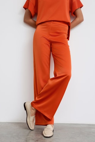 Pantalon taille haute - Orange