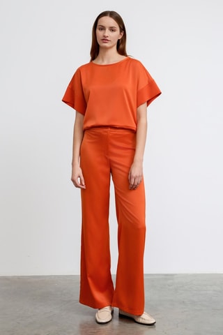 Pantalon taille haute - Orange