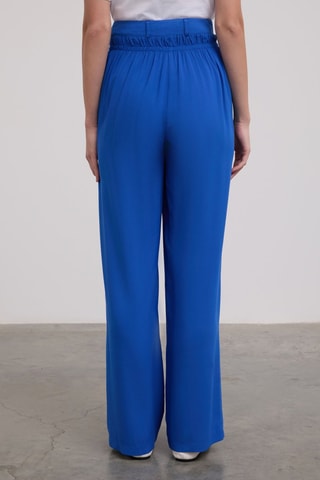 Pantalon taille haute - Bleu cobalt