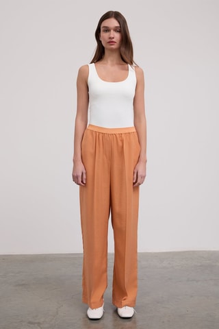 Pantalon taille haute - Orange