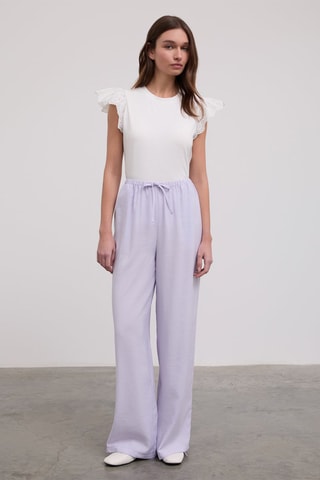 Pantalon taille haute - Lilas