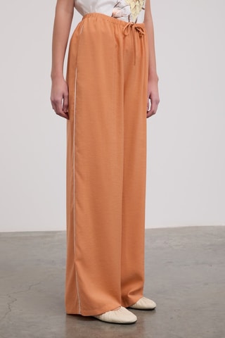 Pantalon taille haute - Orange