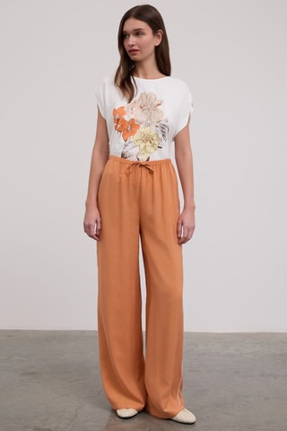 Pantalon taille haute - Orange