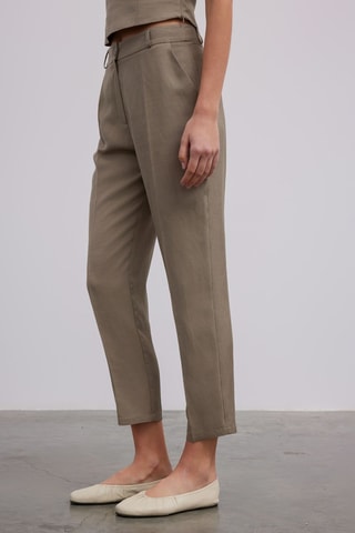 Pantalon carotte 7/8 - Vert olive