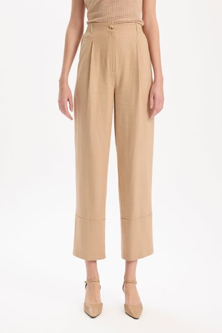 Pantalon taille haute - Beige