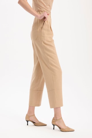 Pantalon taille haute - Beige