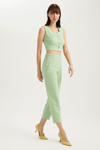 Pantalon carotte - Vert clair