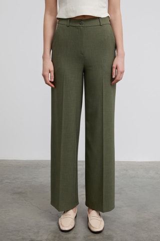 Pantalon droit - Vert foncé