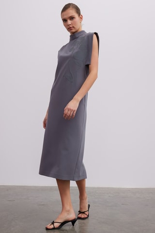 Robe midi - Gris