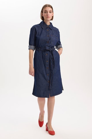 Robe chemise - 
Bleu