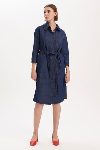 Robe chemise - 
Bleu
