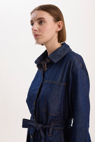 Robe chemise - 
Bleu