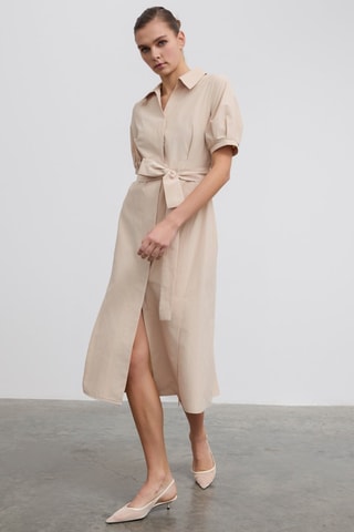 Robe midi - Beige