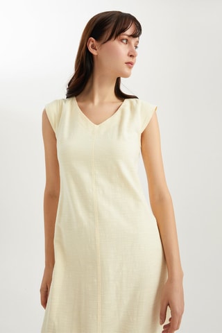 Robe droite - Ecru
