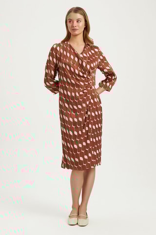 Robe portefeuille - 
Marron