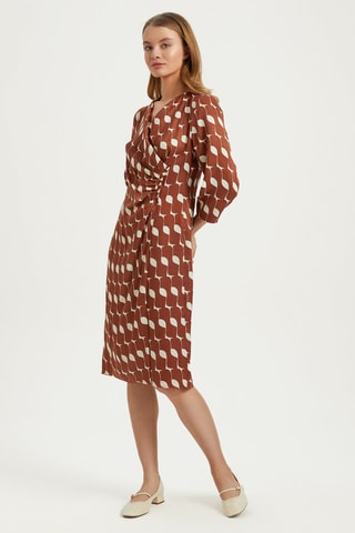 Robe portefeuille - 
Marron