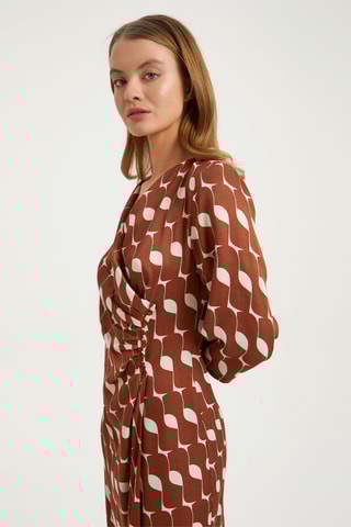 Robe portefeuille - 
Marron