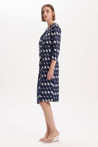 Robe midi - Bleu marine