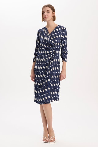 Robe midi - Bleu marine