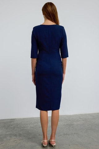 Robe midi - Bleu