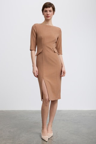 Robe midi - Camel