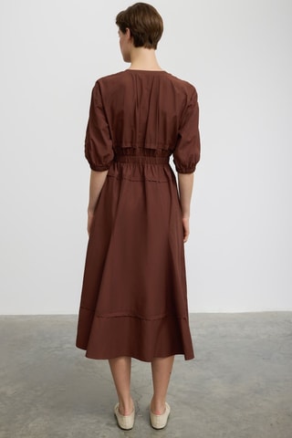 Robe midi - Marron