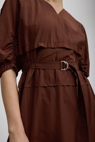 Robe midi - Marron