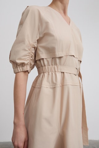 Robe midi - Beige
